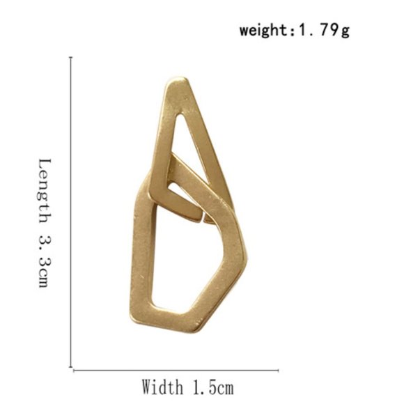 💕💕Last one Geometric Link Earrings - Picture 7 of 8